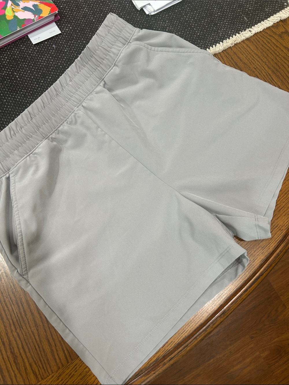 90 Degree By Reflex Light Gray Kids Athletic Shorts